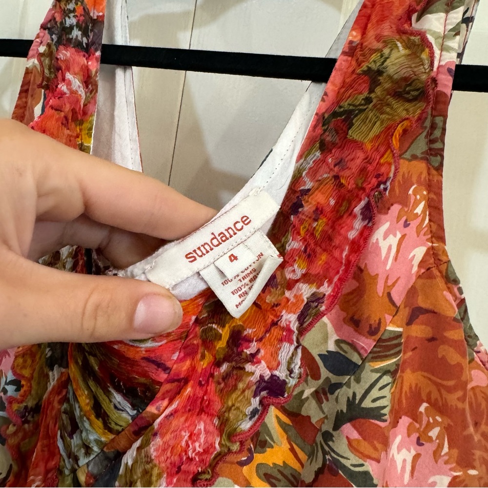 Sundance Havana Silk Floral Midi Dress Size 4 - Picture 5 of 5